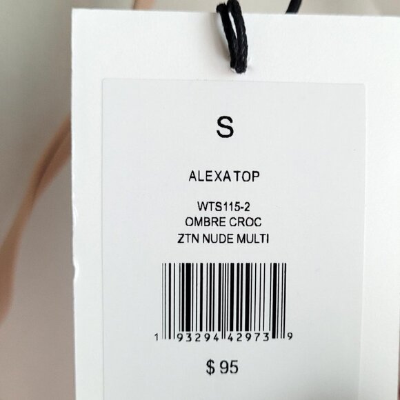 NWT Onia Alexa Ombre Croc Nude Multi Bikini Top - Picture 8 of 13